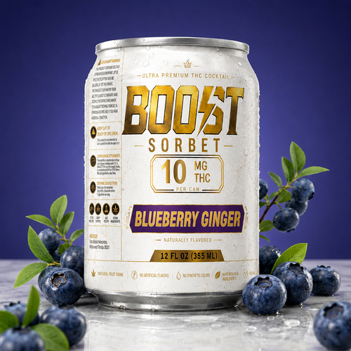 Boost Sorbet Blueberry Ginger can